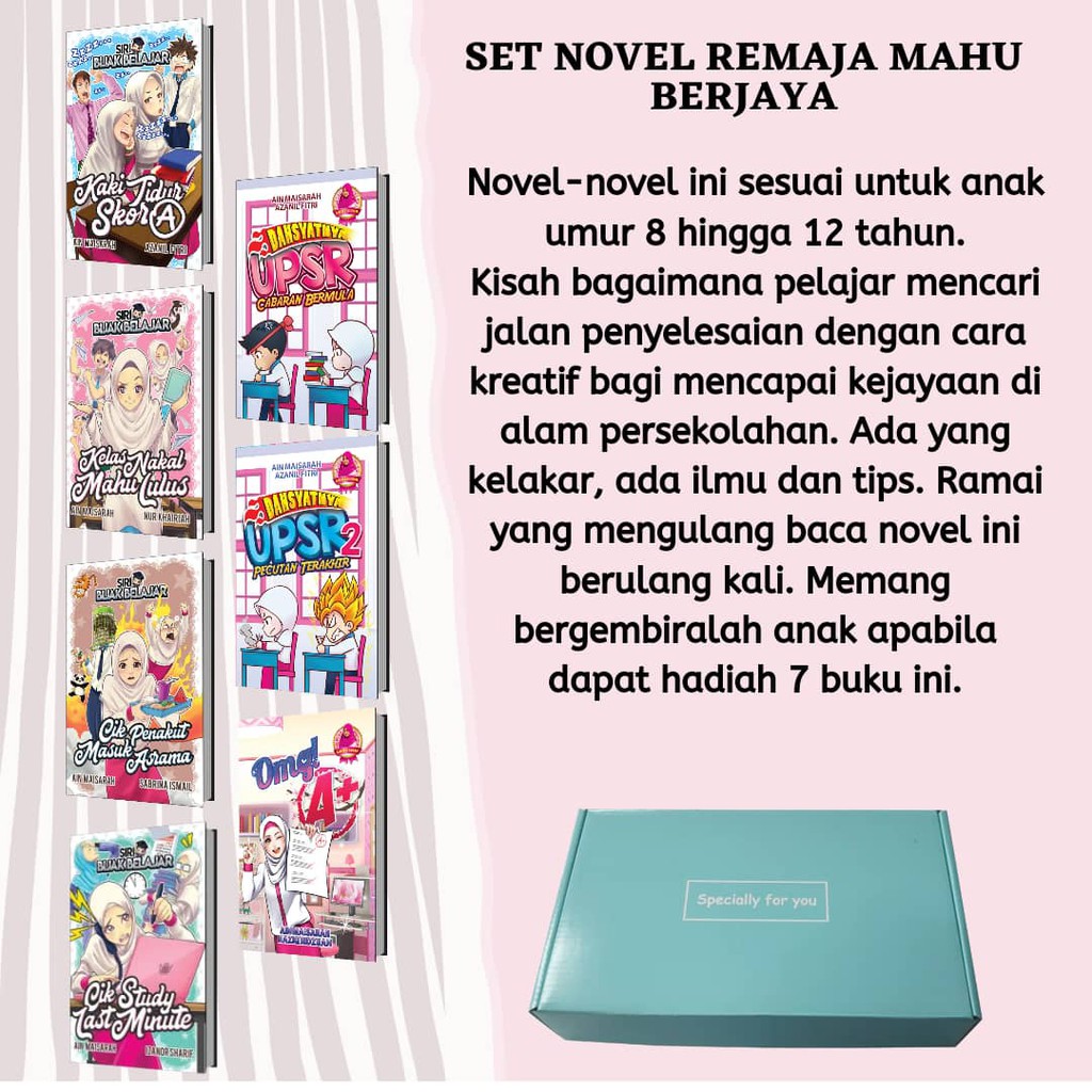 Buy Musleh Souq Set Novel Remaja Mahu Berjaya Omg A Skor A Tilljannah 7 In 1 Giftbox For Girls Bernilai Rm87 Buku Remaja Seetracker Malaysia