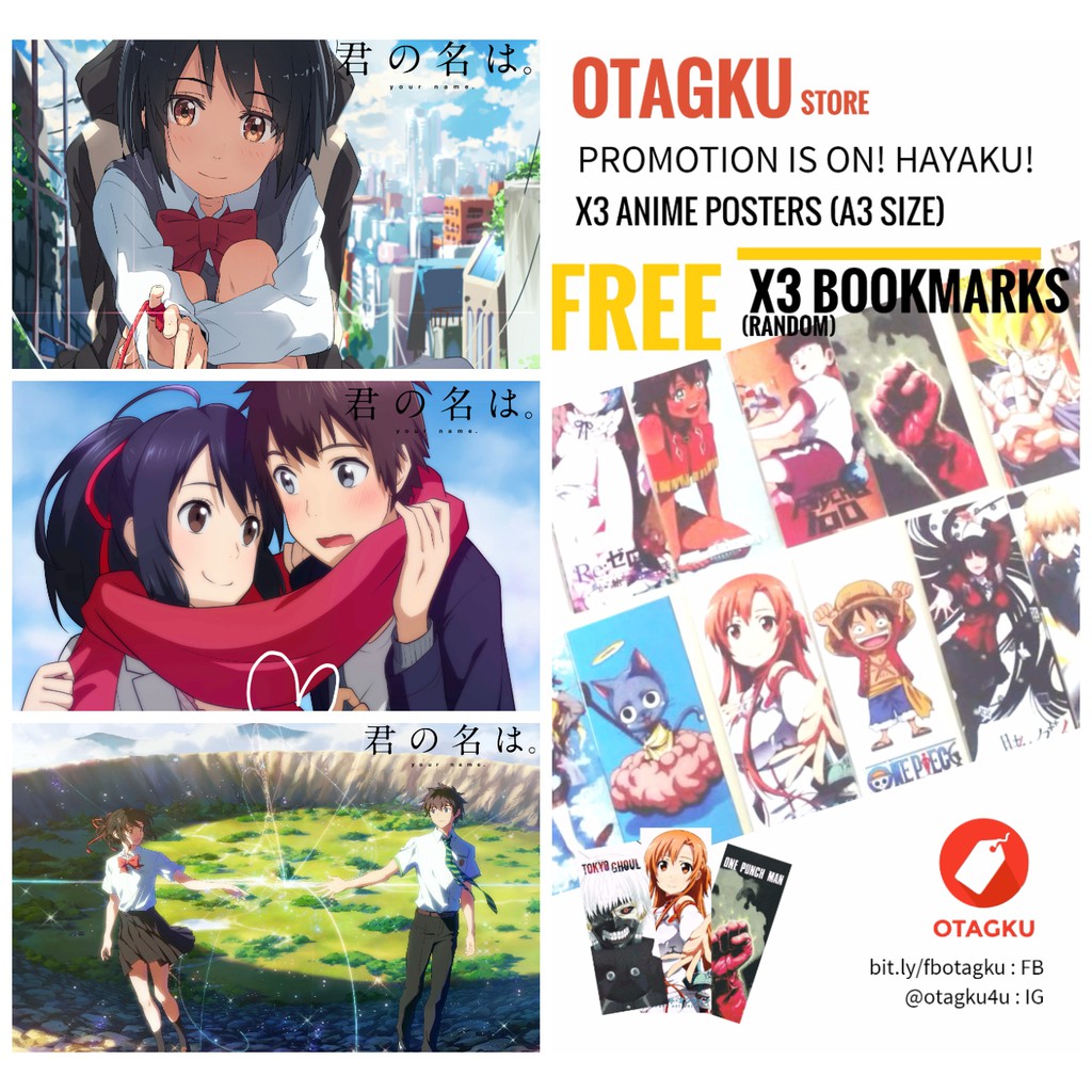 PROMO 3 IN 1 Anime Poster Size A3 Shopee Malaysia