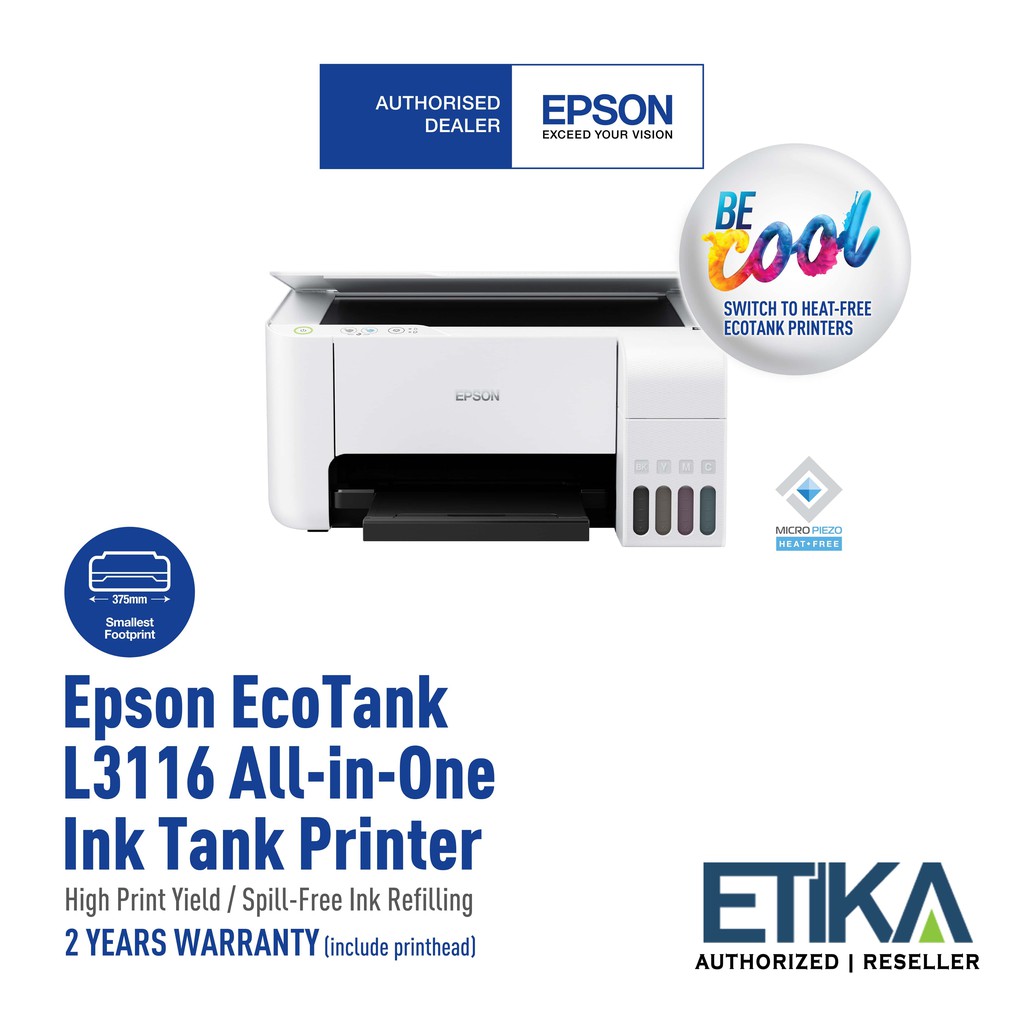 Epson Ecotank L3116 Multifunction Inktank Printer Print Scan And Copy Shopee Malaysia 1636