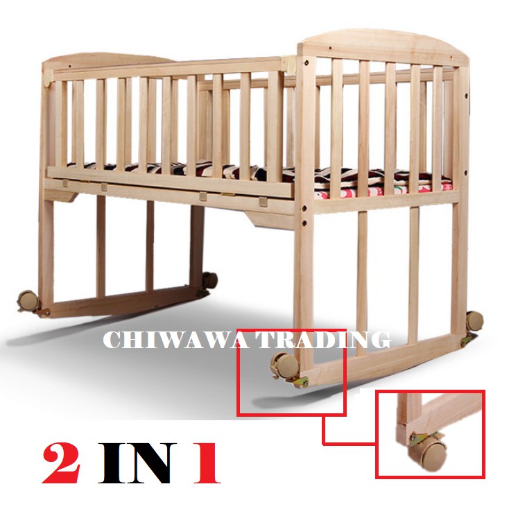 wooden baby rocker cradle
