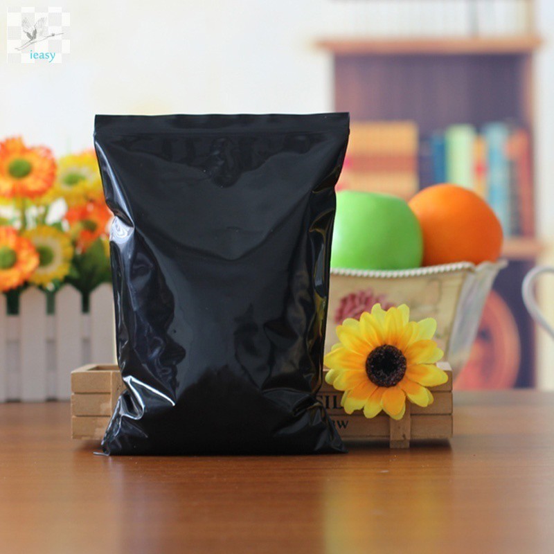 Bags Packing Bag Eco-friendly Reclosable Black Lightproof Sealed Plastic PE Bag Ziplock Baggies Open