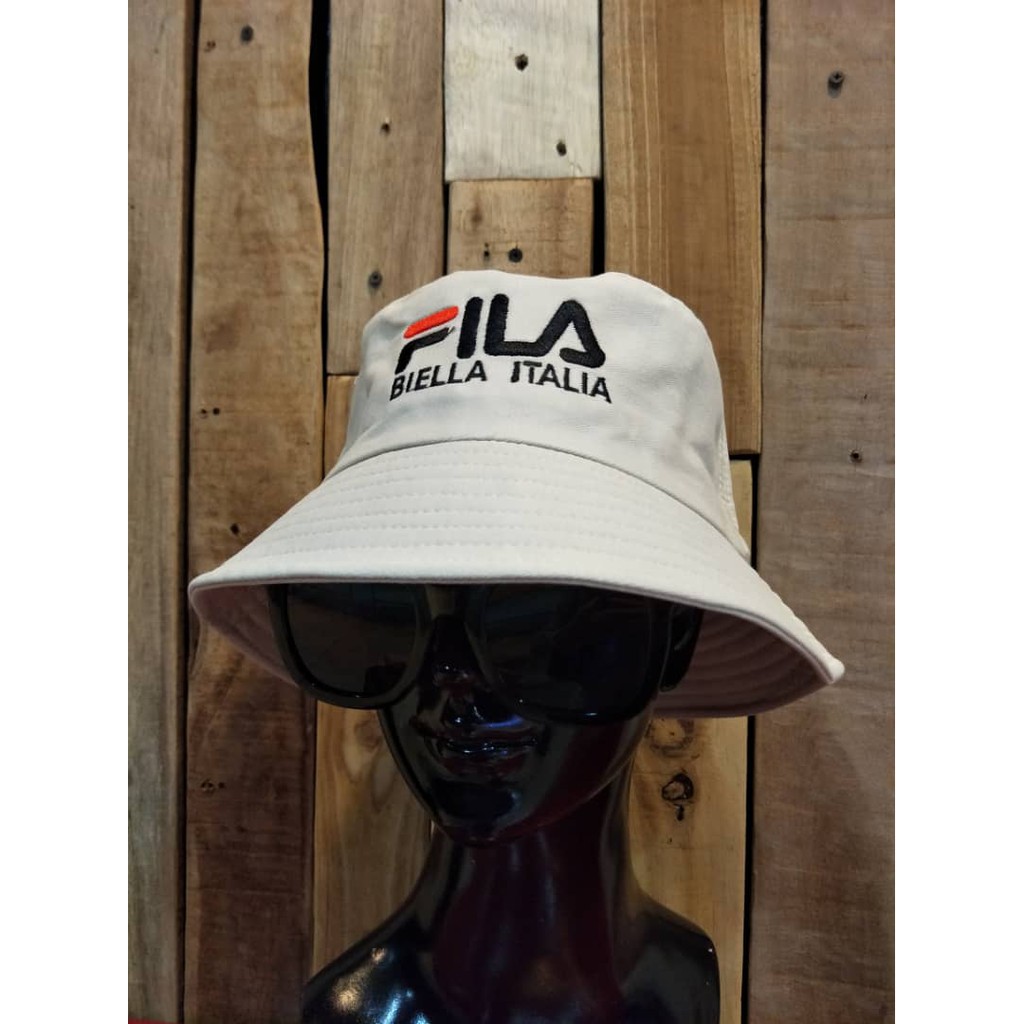 pink fila bucket hat