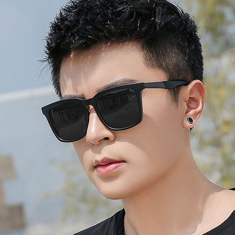 New Square Fashion Sunglasses Handsome Men's Colorful Mercury Film Internet Celebrity Street Shot Glasses Uv Sunglasses