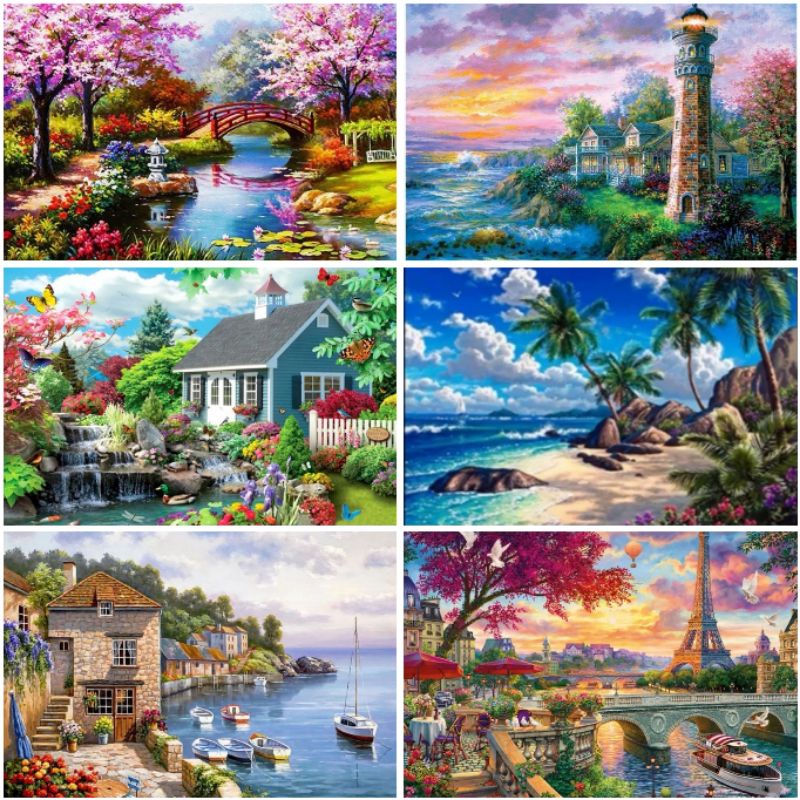 DIY 5D Full Drill Landscapes Diamond Painting | Shopee Malaysia