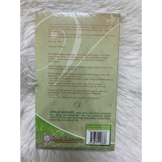 NEW] Novel VELVET DI DURHAM - AISHAH MADADIY  Shopee Malaysia