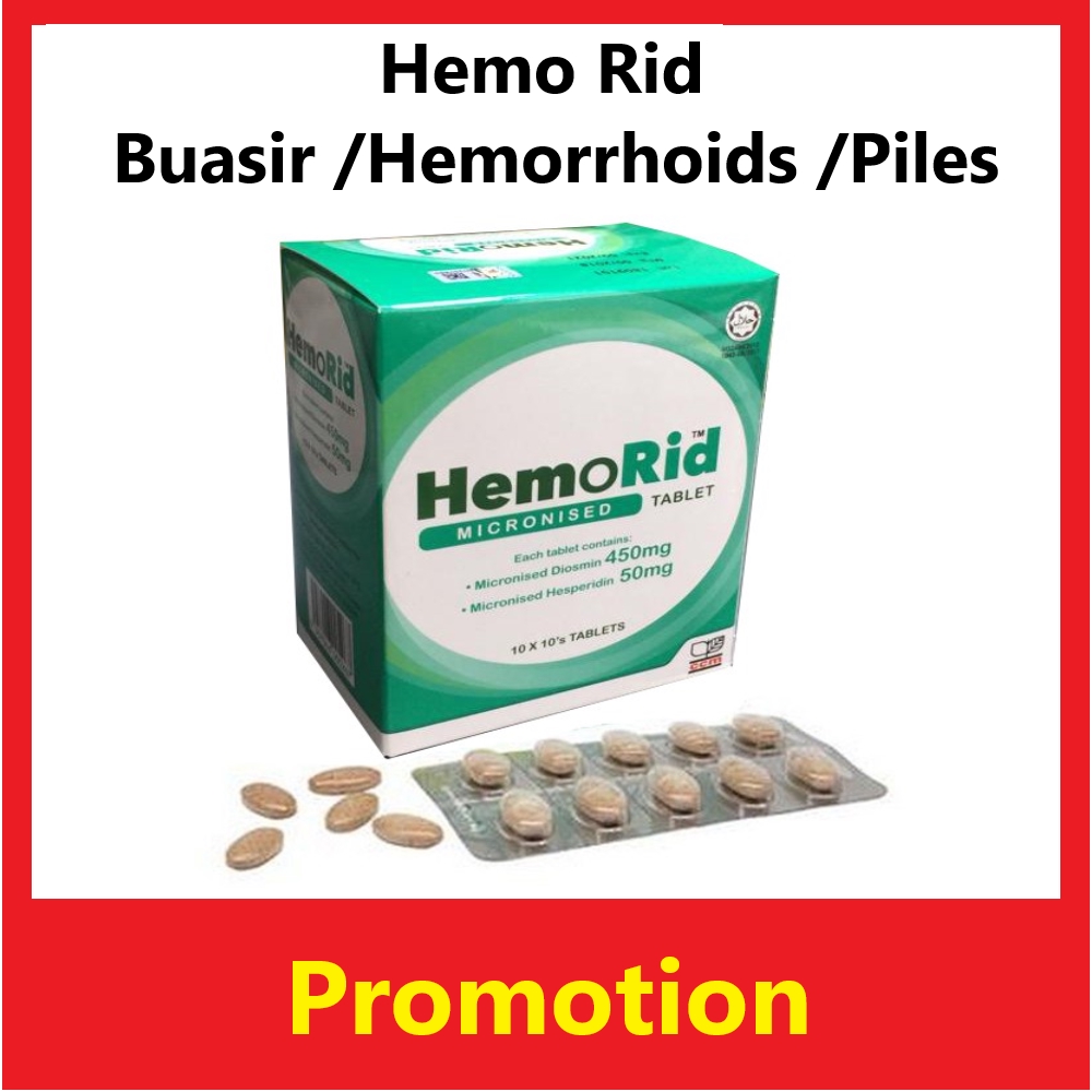 Hemo Rid 100 tablets To Treat Buasir Shopee Malaysia