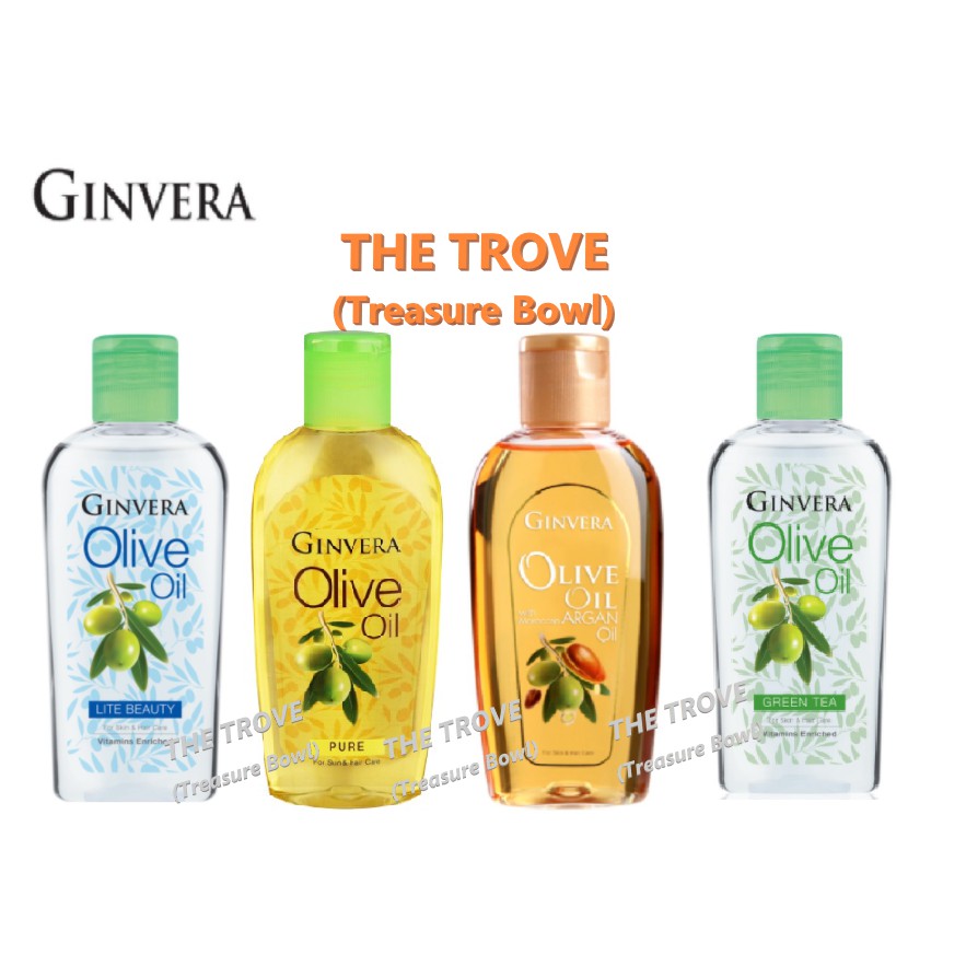 👍🏻[ Voucher]💯 Ginvera Olive Oil 150ml (Pure, Lite Beauty, Green Tea