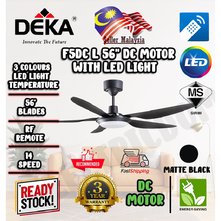 New Deka Kronos Ceiling Fan F Dcl Dc Motor Speed With Led Light Colour Led Ceiling