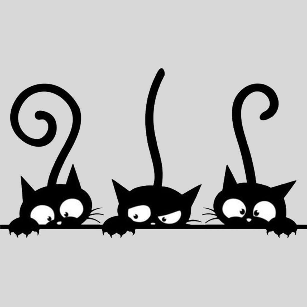 Gambar Kucing  Kartun Gampang 
