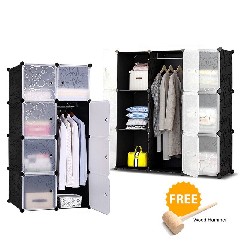 Diy Magic Wardrobe Cabinet Cube Rack, Clothes Storage Cabinets With Doors