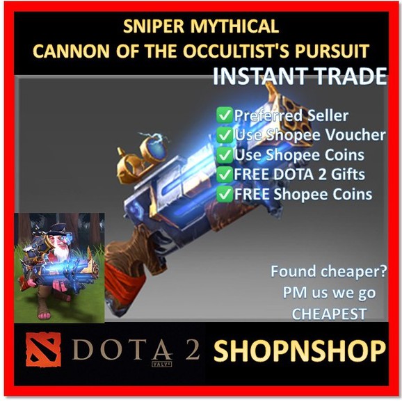 2obb Sns Dota 2 Sniper Occultist S Pursuit Set Mythical Bundle Hat Winter 17 Treasure Ii Dota2 Shopee Malaysia