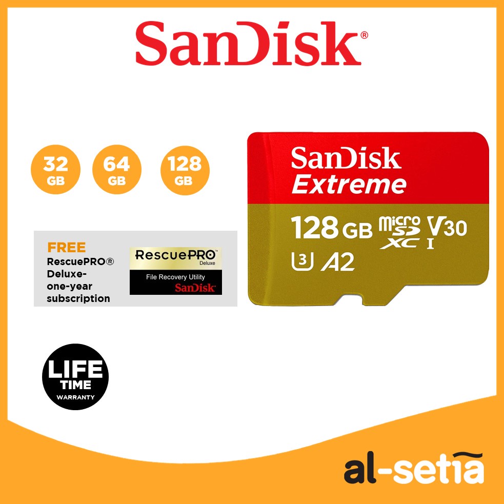 SanDisk Extreme Micro SD Memory Card 32GB/64GB/128GB A1/A2 Micro SD Memory Card Class 10 100MB/s