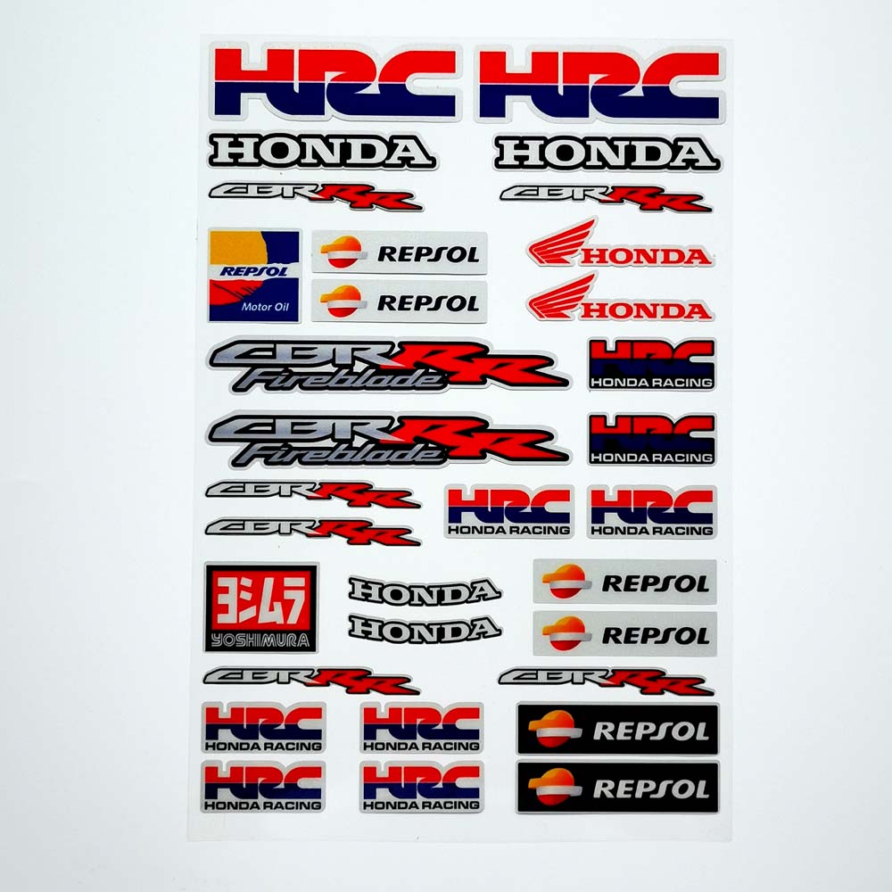 HRC HONDA Motorcycle Reflective Sticker Waterproof Sticker Bicycle