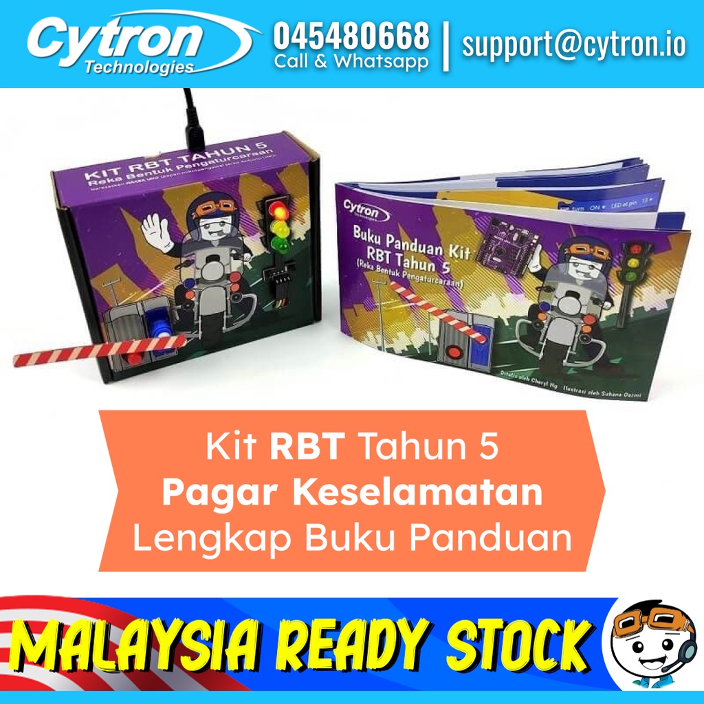 Kit RBT Tahun 5 Pagar Keselamatan Lengkap Buku Panduan Maker UNO High Quality STEM Education