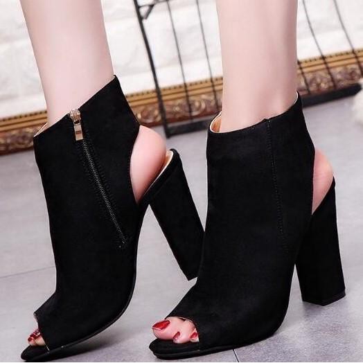 women's open toe ankle boots