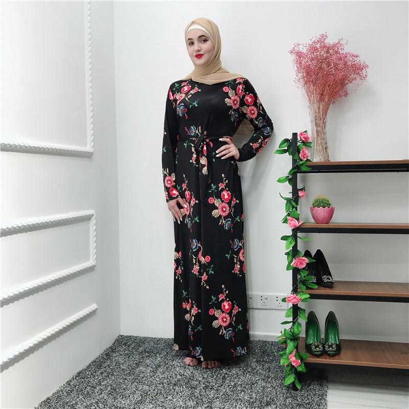 Kebaya New Fashion Floral Abaya  Kaftan Muslimah Dresses 