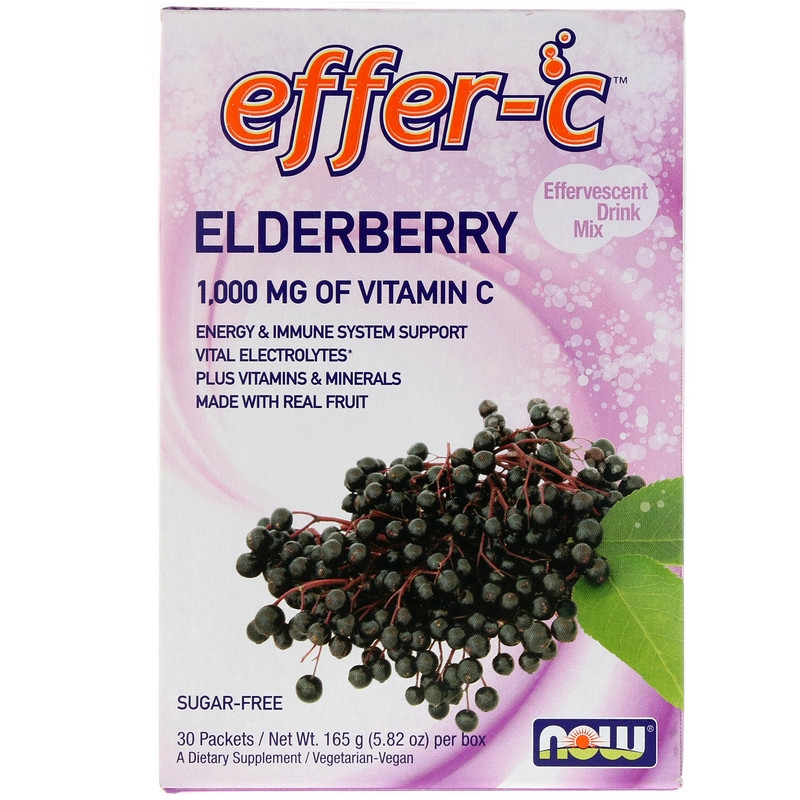 Now Foods Effervescent Vitamin C Drink Cranberry Pomegrenate