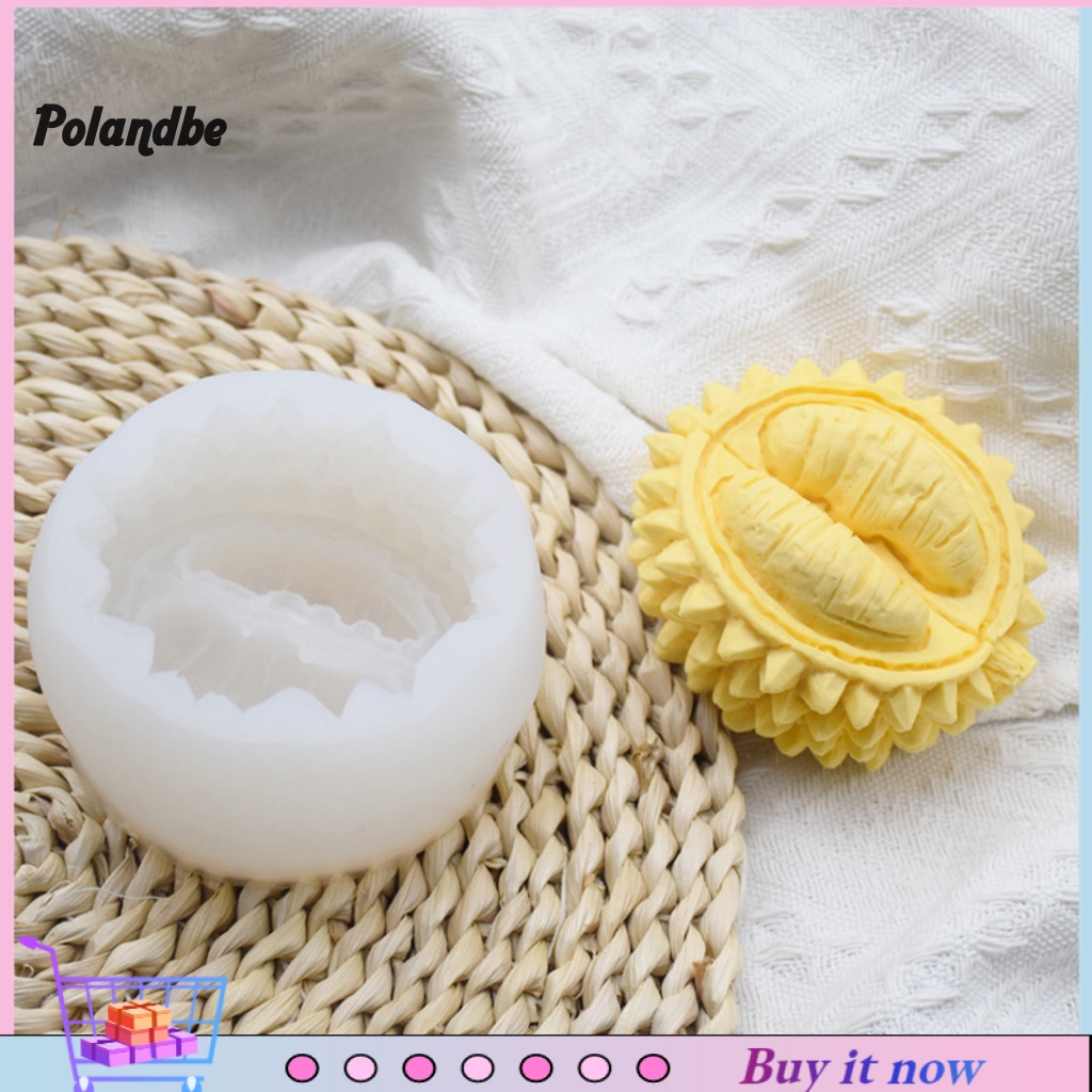 pe Food-grade Silicone Mold Simulation Durian Design Soap Candle Mold Crafts Easy to Demould for Kitchen