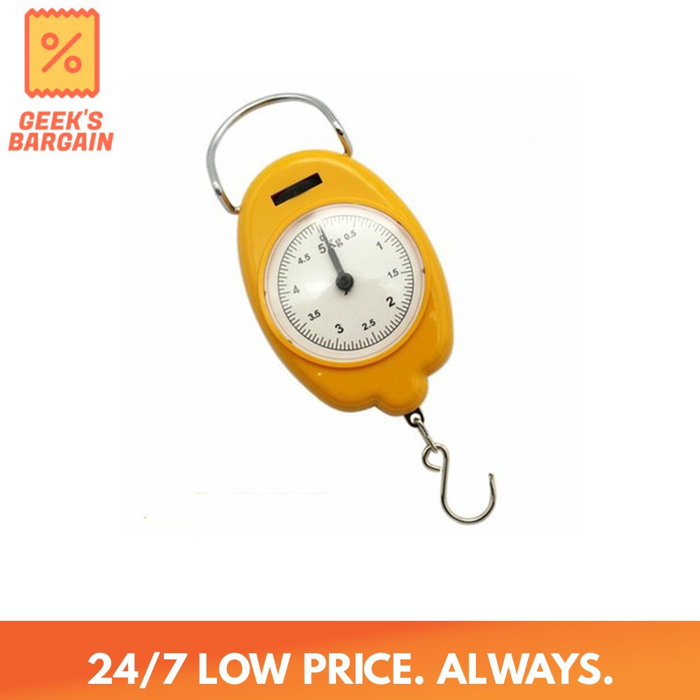 1PC 5kg Portable Spring Scale Fashion Creative Household Hanging