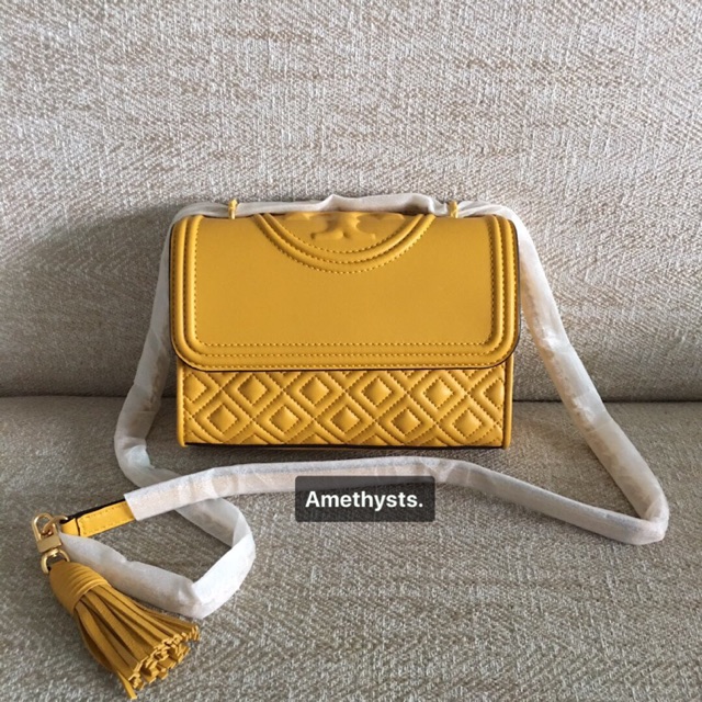 tory burch yellow handbag