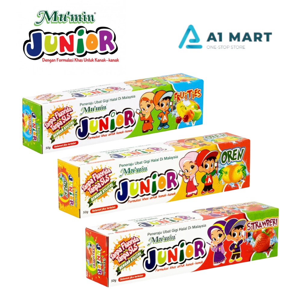 Mu'min Junior Toothpaste 50g Ubat Gigi KanakKanak  Shopee Malaysia