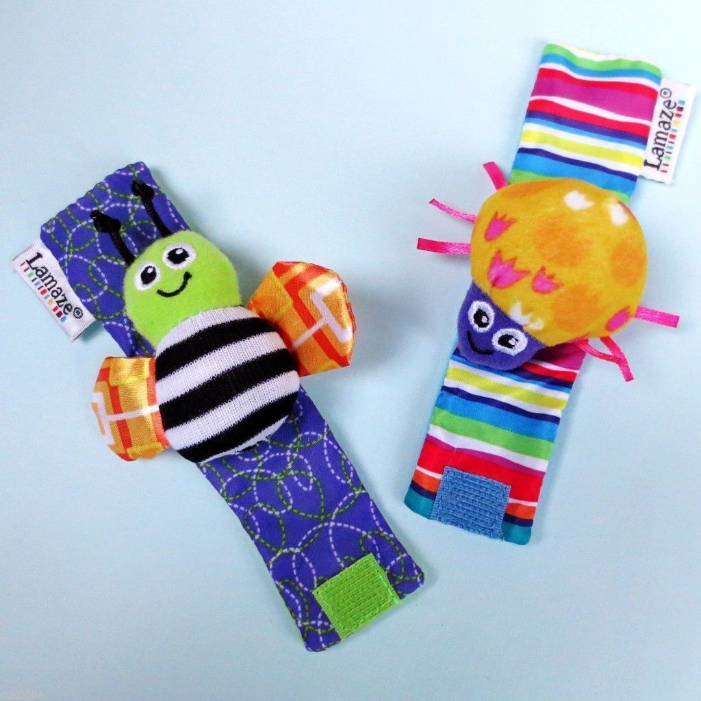Lamaze Rattle Set Baby Sensory Toys Foot-finder Socks Wrist Rattles Bracelet. 