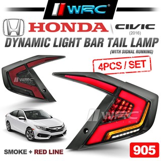 Buy Honda Civic Fc 2016 2021 Dragon Scale V6 Dynamic Tail Lamp With Signal Running Smoke Seetracker Malaysia