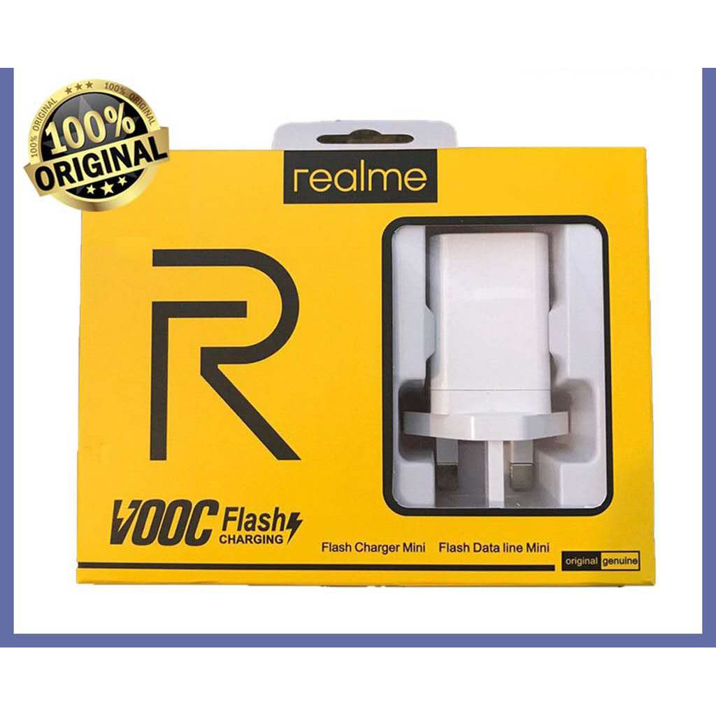 ORIGINAL Realme 4.0A VOOC Flash Charger & VOOC USB Cable (VOOC Charger Set)