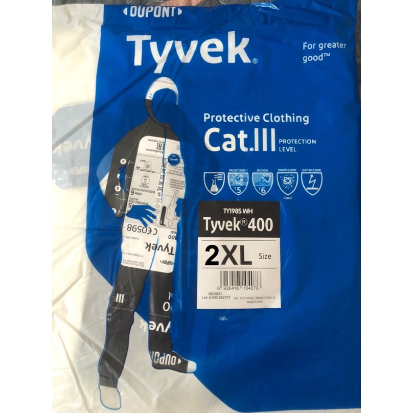 Isolation Gown Disposable Coverall Tyvek 400 Dupont Expert Hospital Grade PPE Suit Disinfection Jumpsuit Surgical Hazmat
