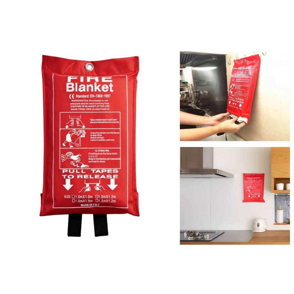 1m x 1m / 1.2m x 1.2m / 1.2m x 1.8m / 1.5m x 1.5m / 2m x 2m Fiberglass Fire Blanket Fire Safety
