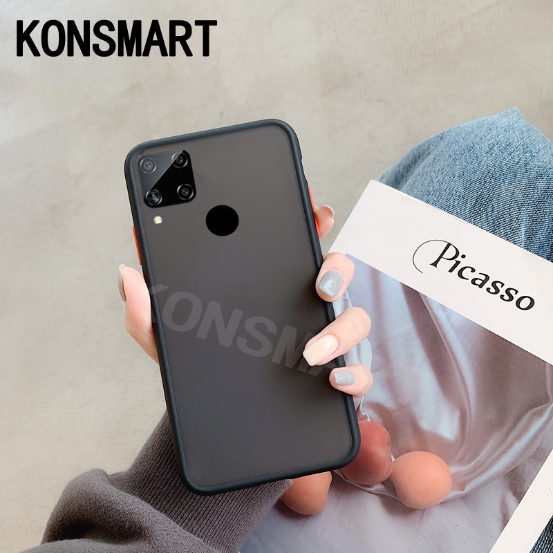 New Matte Phone Case Hp Realme C21 C11 2021 C25 C15 C17 C12 Narzo 30a Shockproof Skin Feel Cover Silicone Realme C15 Case Shopee Malaysia