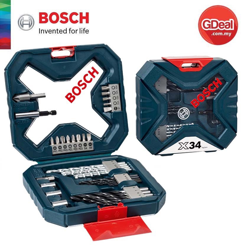 BOSCH 34 Piece XLine Classic Drill Driver Bit & Screwdriver Bit Set