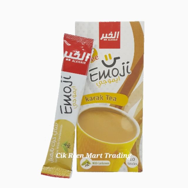 AlKhair Emoji Karak Tea with Cardamom Box (12 sachets × 22g) / Karak