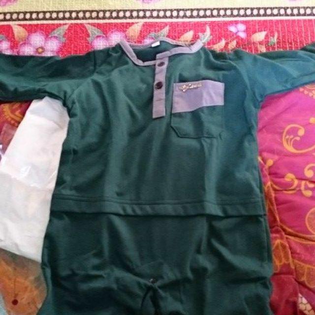 Baju Melayu Rompers ARYAN Green New Baju Raya 2019 Baju Melayu Rompers ARYAN Green New Baju Raya 2019