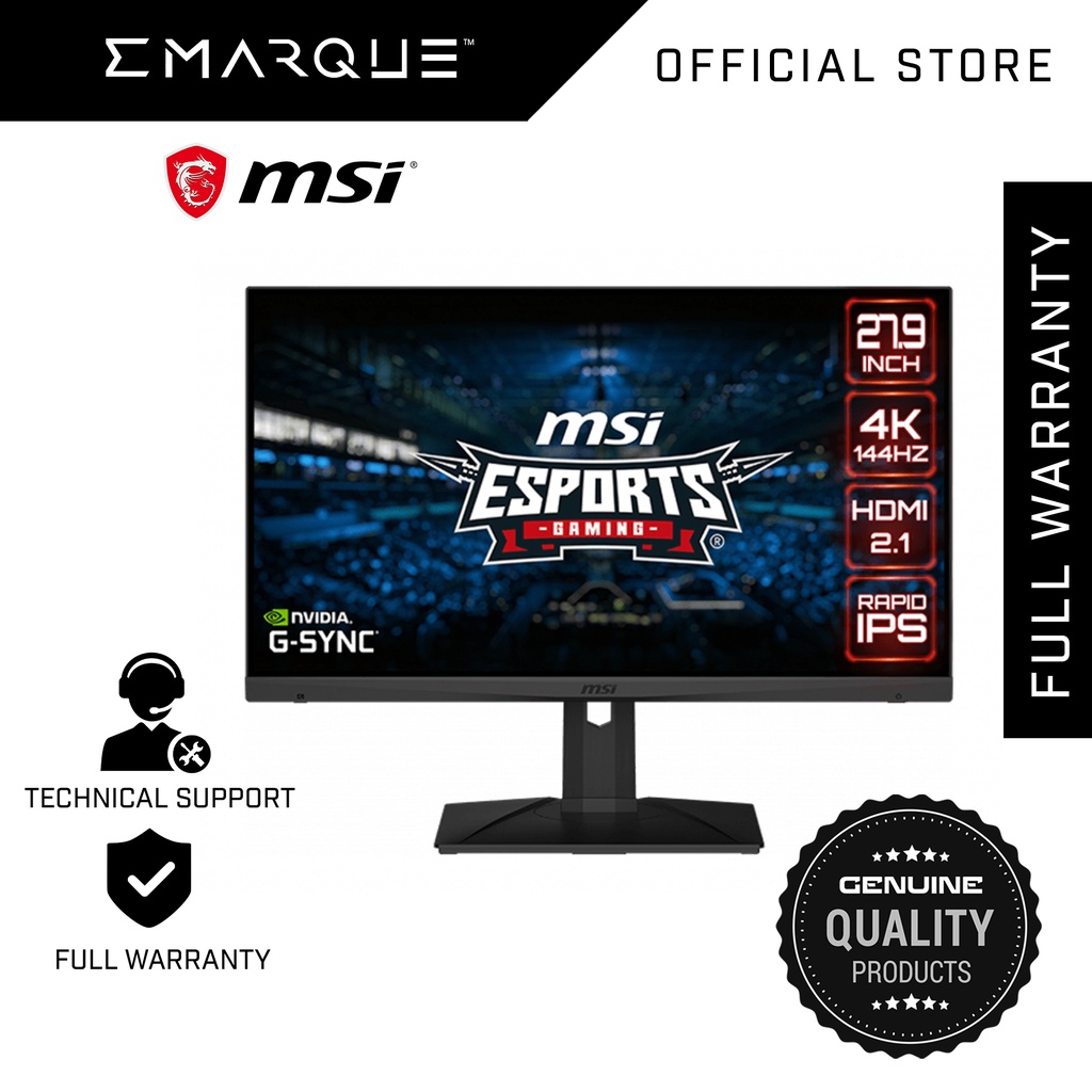 // MSI Optix MAG281URF | 144Hz, 1ms, Rapid IPS, 27.9