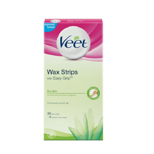 Veet Wax Strips Dry Skin (20 Wax Strips) Shopee Malaysia