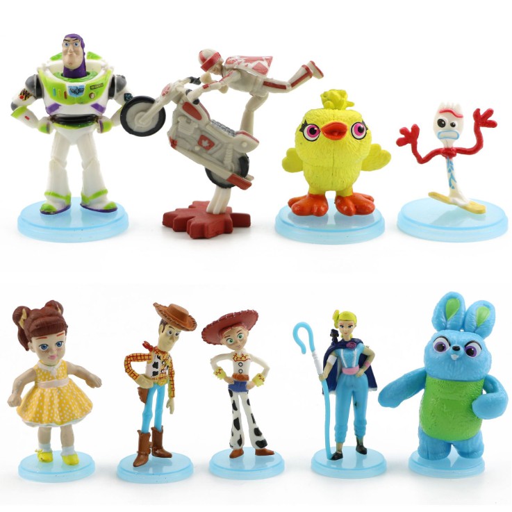 Toy Story Woody Jessie Buzz Lightyear 9PCS Action Figure Cake Topper Toy For Kid
