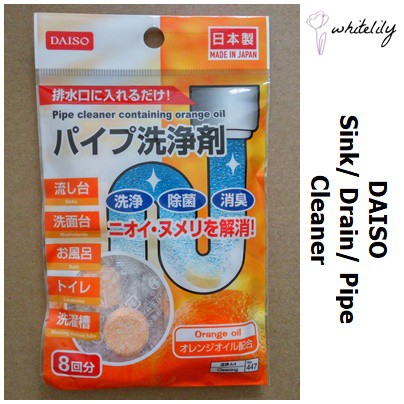 Daiso Pipe Sink Drain Cleaner Tablets 8 Tablets Shopee Malaysia