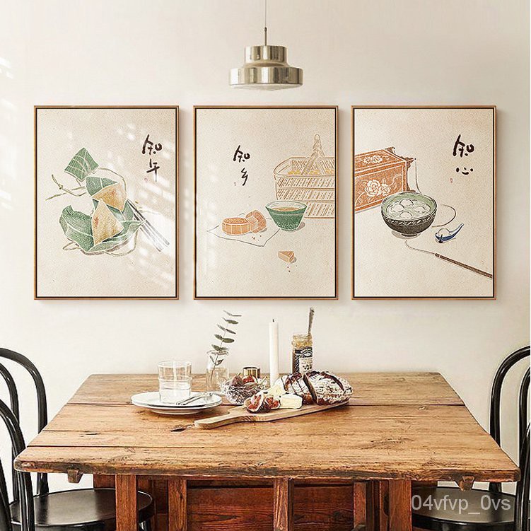 Buy Mural Painting Kitchen 餐厅装饰画新中式酒店厨房背景墙挂画入户 