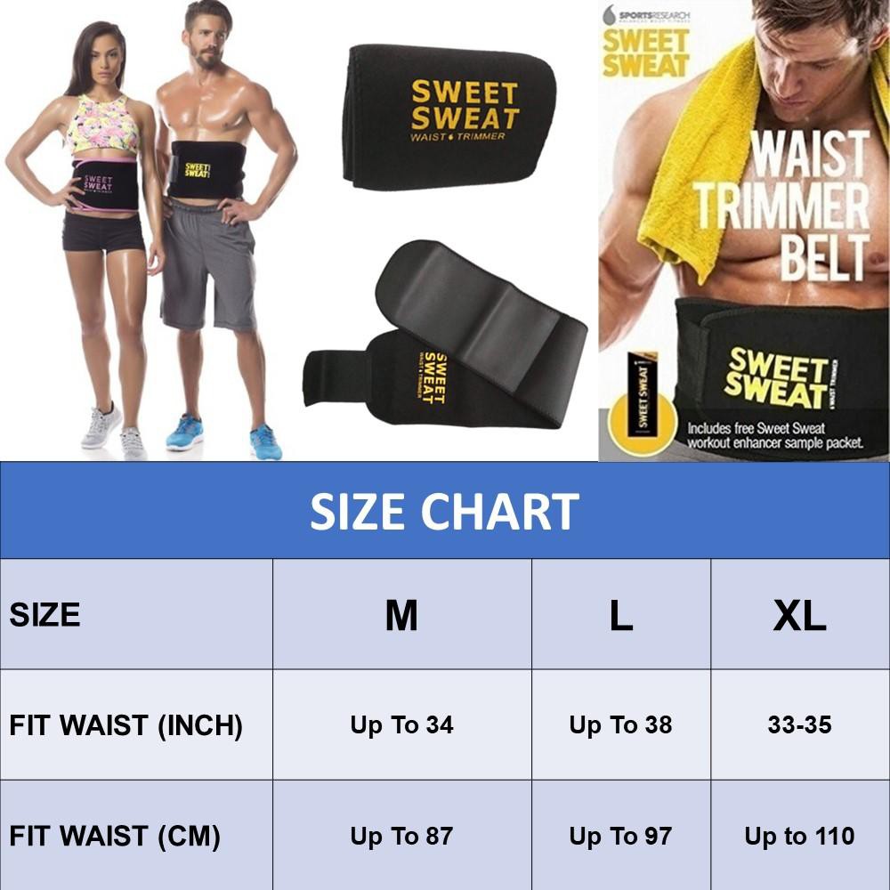 sweet sweat size chart