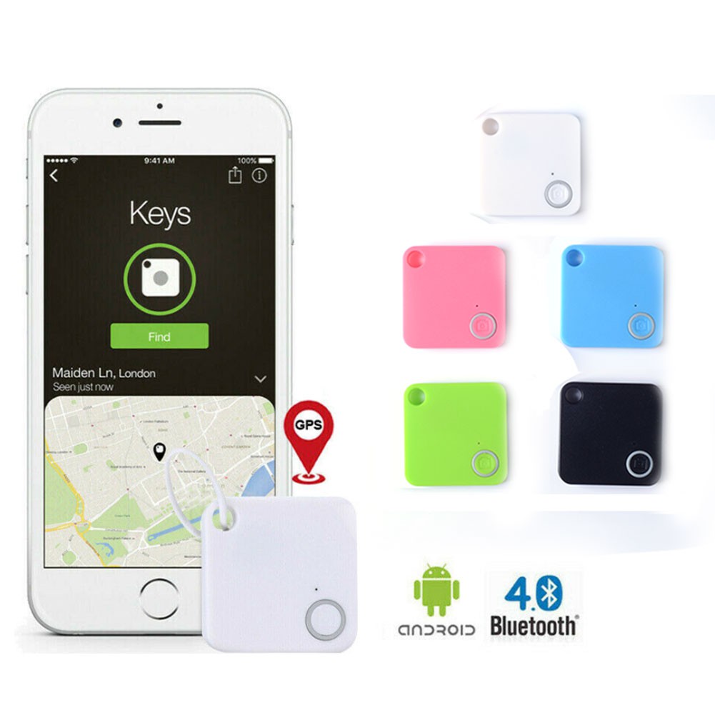 Yirind Smart Mini Bluetooth GPS Locator Tag Alarm Finder Tracker for Key Wallet Car Pet Dog Child Anti-Lost Anti-Theft Tracking Device,White 