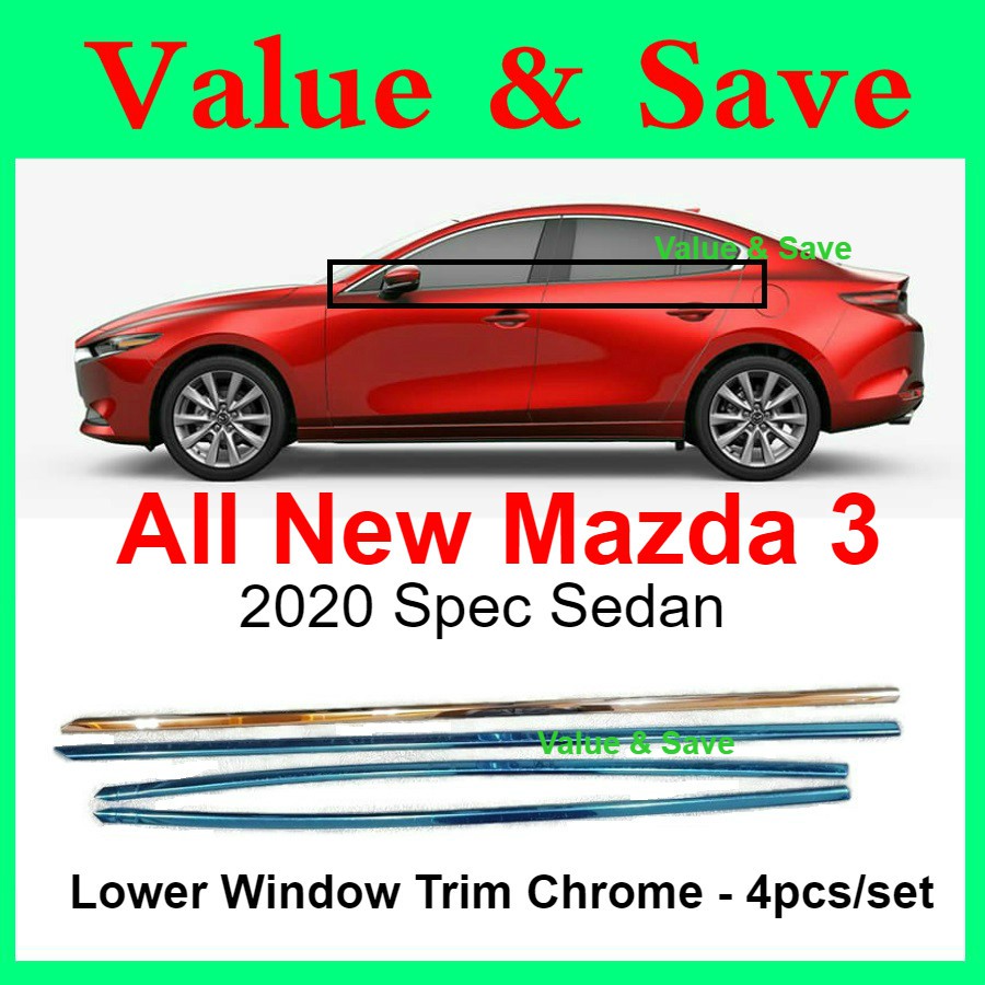 mazda 3 chrome window trim