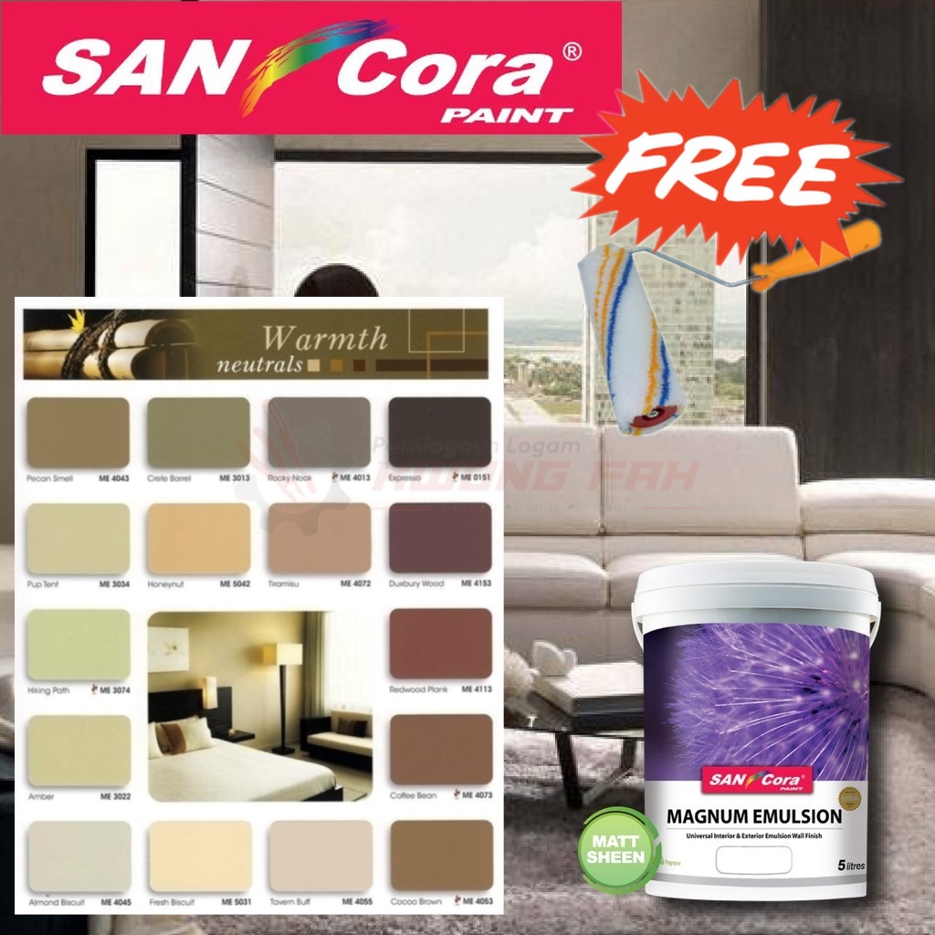 (5 Liter) SANcora Paints Magnum Emulsion Interior (Neautral) | Shopee ...