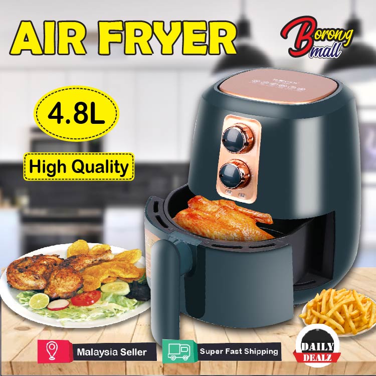 HAEGER HG-5282 Electric Air Fryer 4.8L Multifunction Knob Control / Penggoreng Elektrik Tanpa Minyak