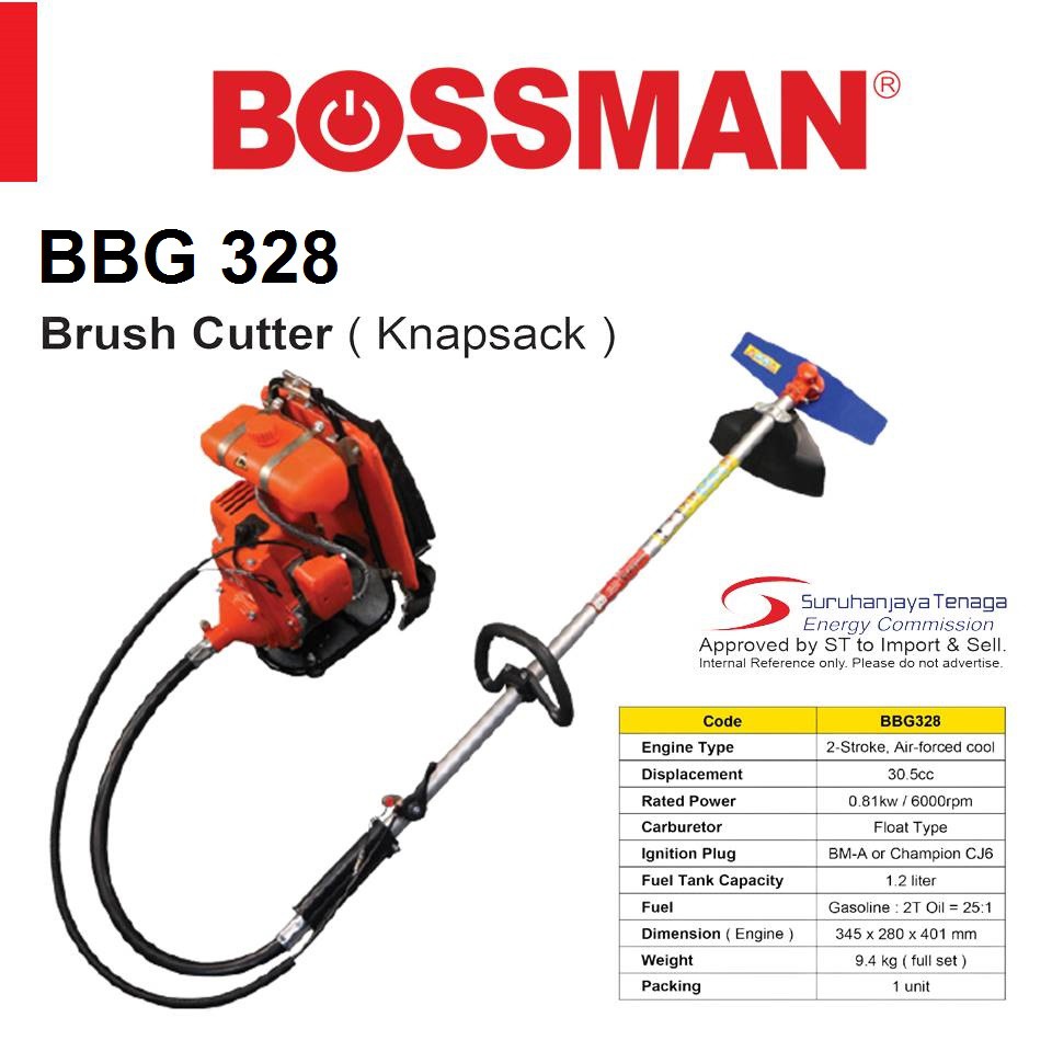 BOSSMAN BBG 328 Backpack Brush cutter (Knapsack) / Mesin Potong Rumput BGG-328