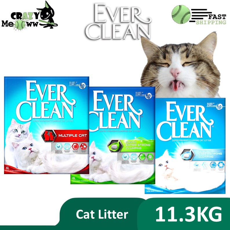 Ever Clean Cat Litter 11.3kg ( Unscented Extra Clumping, Scented Extra Clumping, Multiple Cat