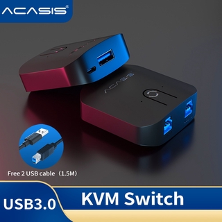 ACASIS USB KVM Switch Switcher for Xiaomi Mi Box Keyboard Mouse Printer Monitor 2 PCs Sharing Devices USB Switch