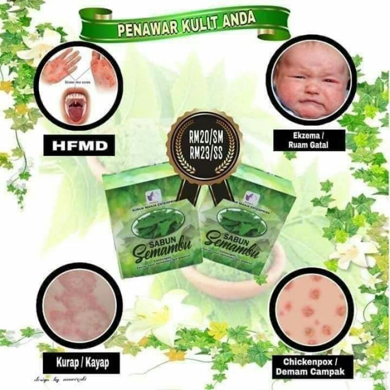 Sabun Semambu Untuk Kulit Gatal Allergik Chicken Pox Hfmd Shopee Malaysia