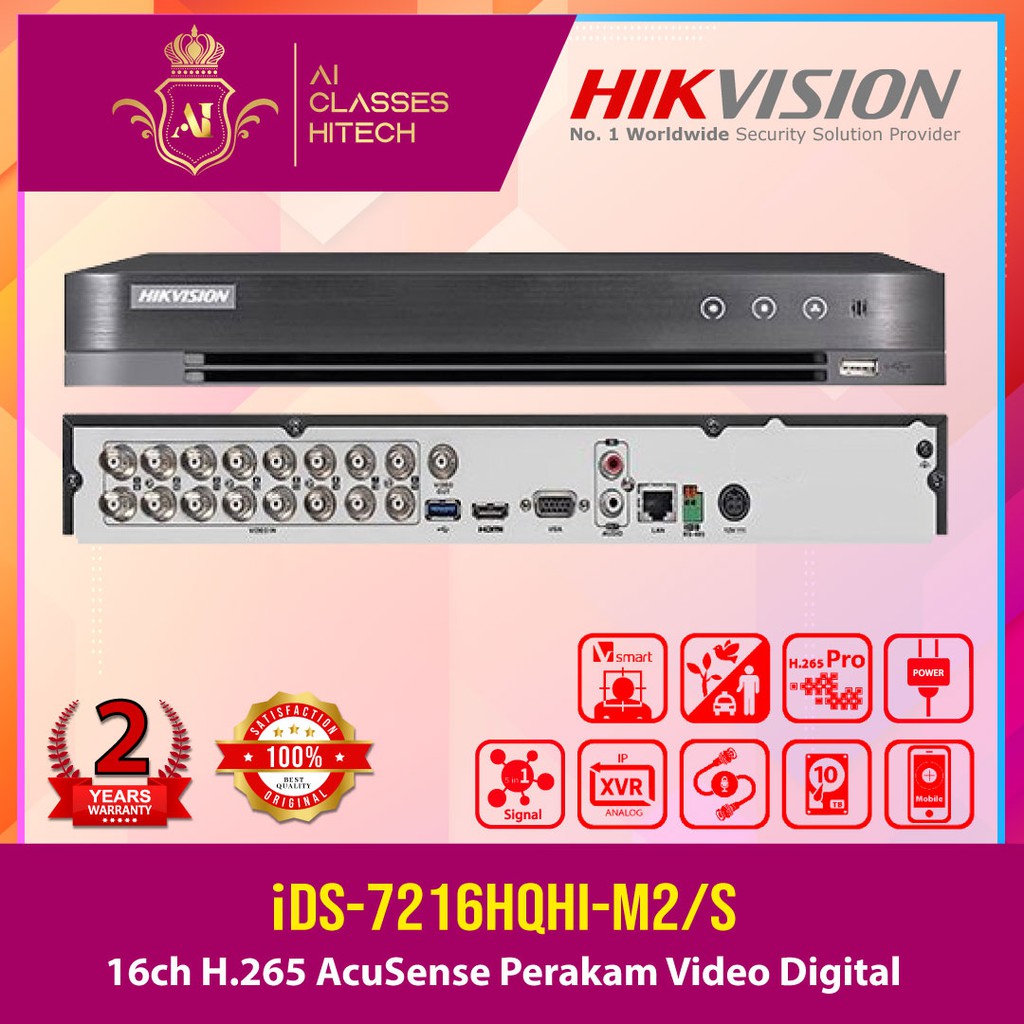 Hikvision Ids 7216hqhi M2 S 16 Channel Dvr 1080p Cctv Digital Video Recorder Shopee Malaysia