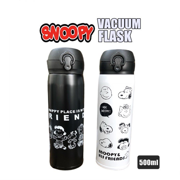 Vacuum Flask Stainless Steel Thermos Bottle Bpa Free 500 Ml Snoopy Shopee Malaysia